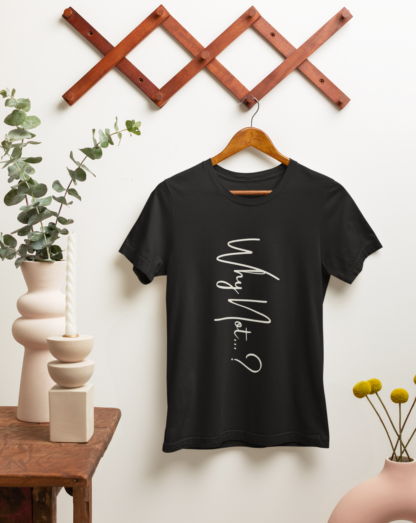 'Why Not?' organic cotton t-shirt. Small through to 2XL