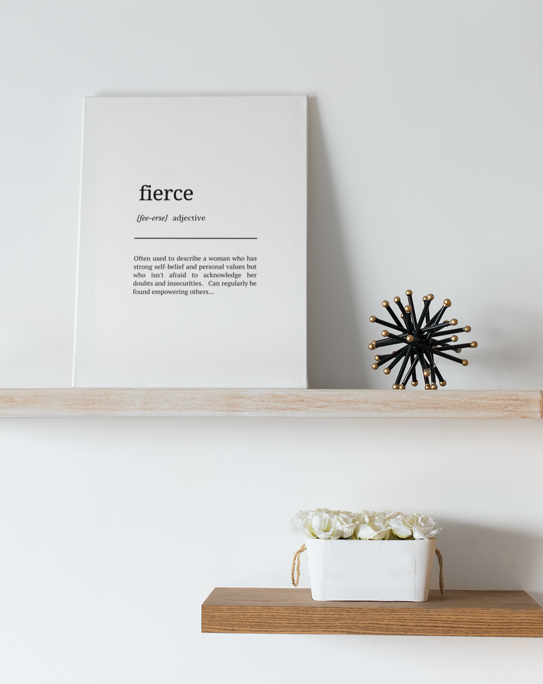 Fierce definition digital wall art - JPG download in five different sizes with instructions