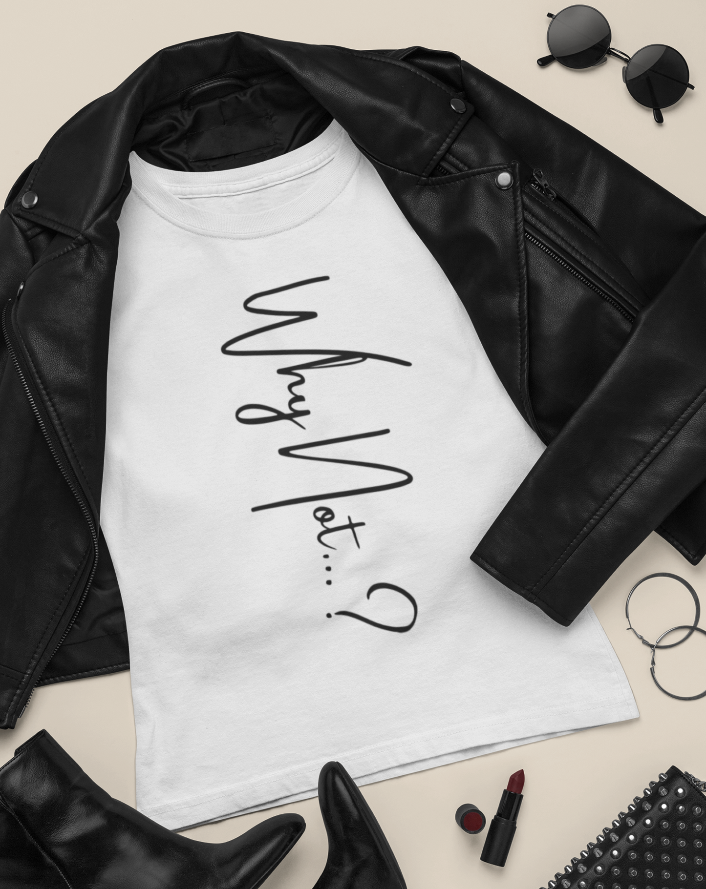 'Why not?' woman's organic cotton t-shirt. Small through to plus-size