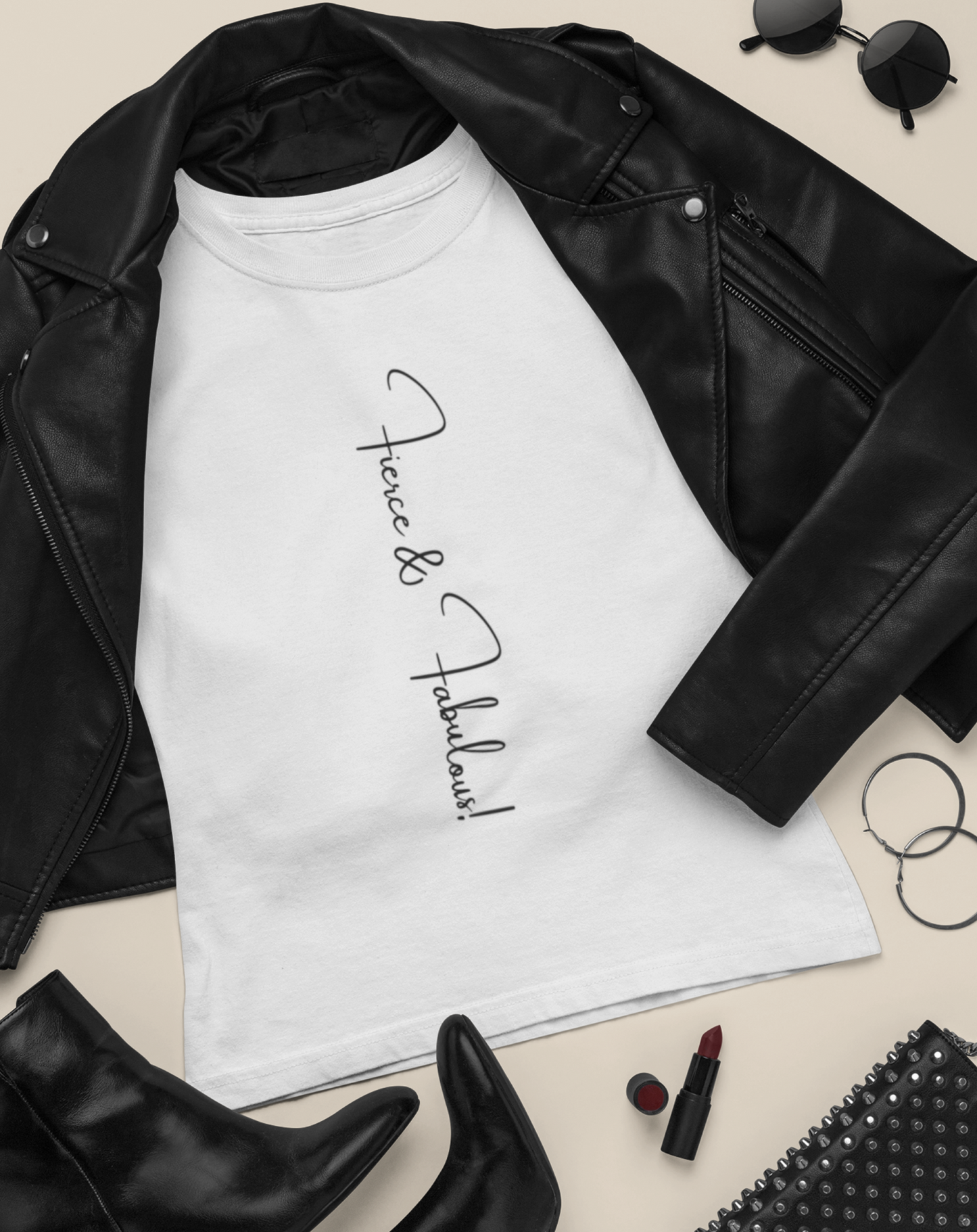 Fierce and Fabulous cotton T-shirt. Small through to 3XL