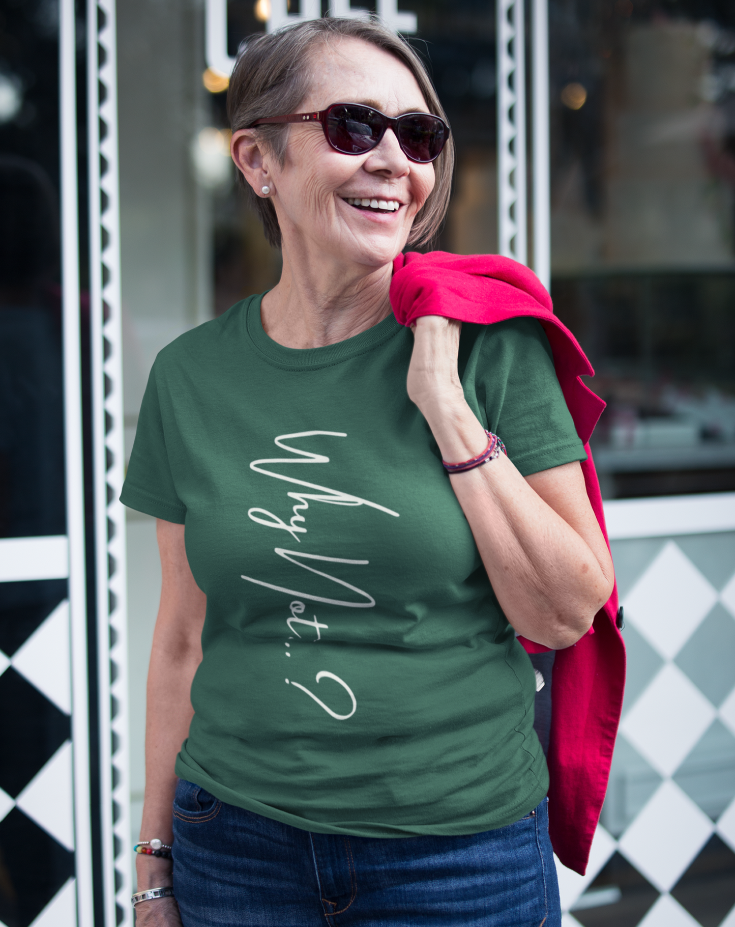 'Why Not?' organic cotton t-shirt. Small through to 2XL