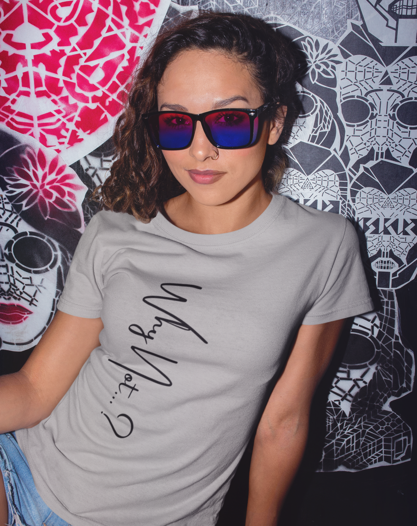 'Why not?' woman's organic cotton t-shirt. Small through to plus-size