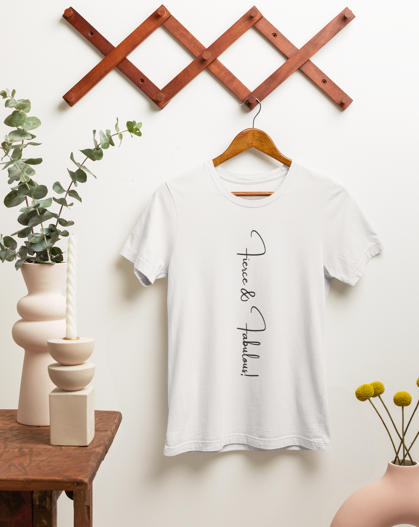 Fierce and Fabulous cotton T-shirt. Small through to 3XL