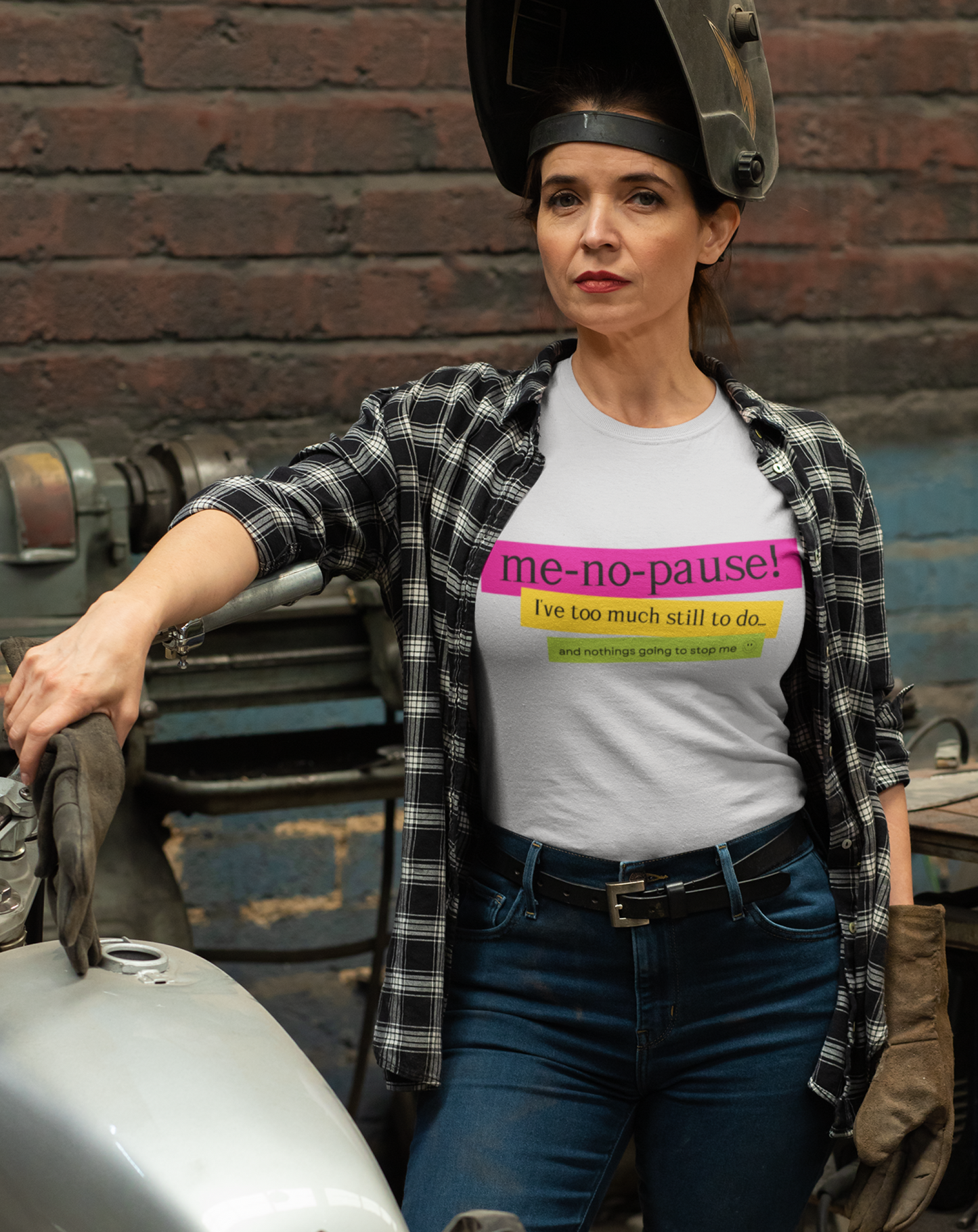 Me-no-pause women's cotton t-shirt. Small through to 3XL