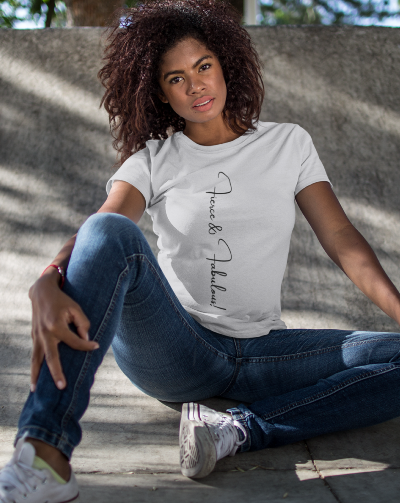 Fierce and Fabulous cotton T-shirt. Small through to 3XL