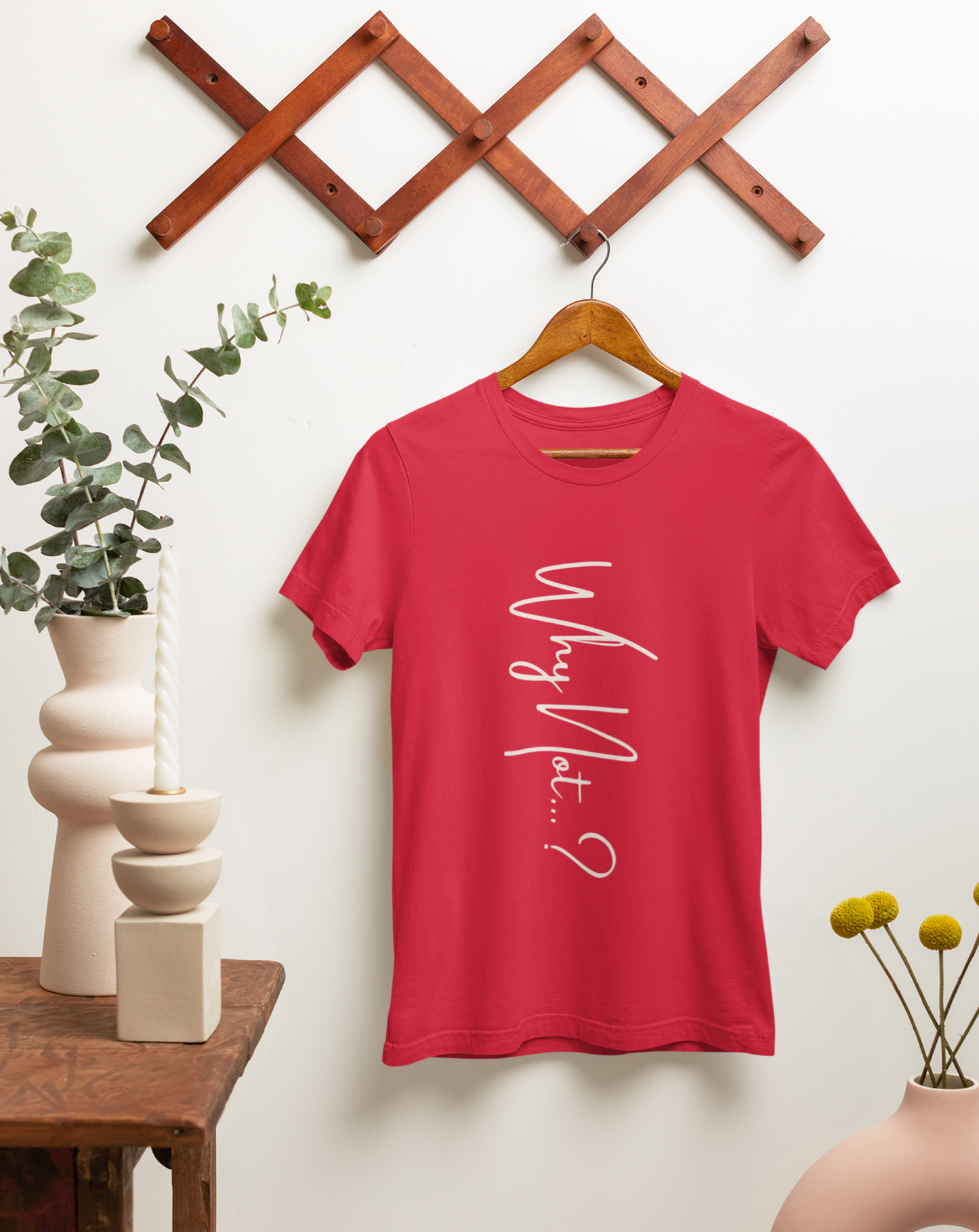 'Why Not?' organic cotton t-shirt. Small through to 2XL