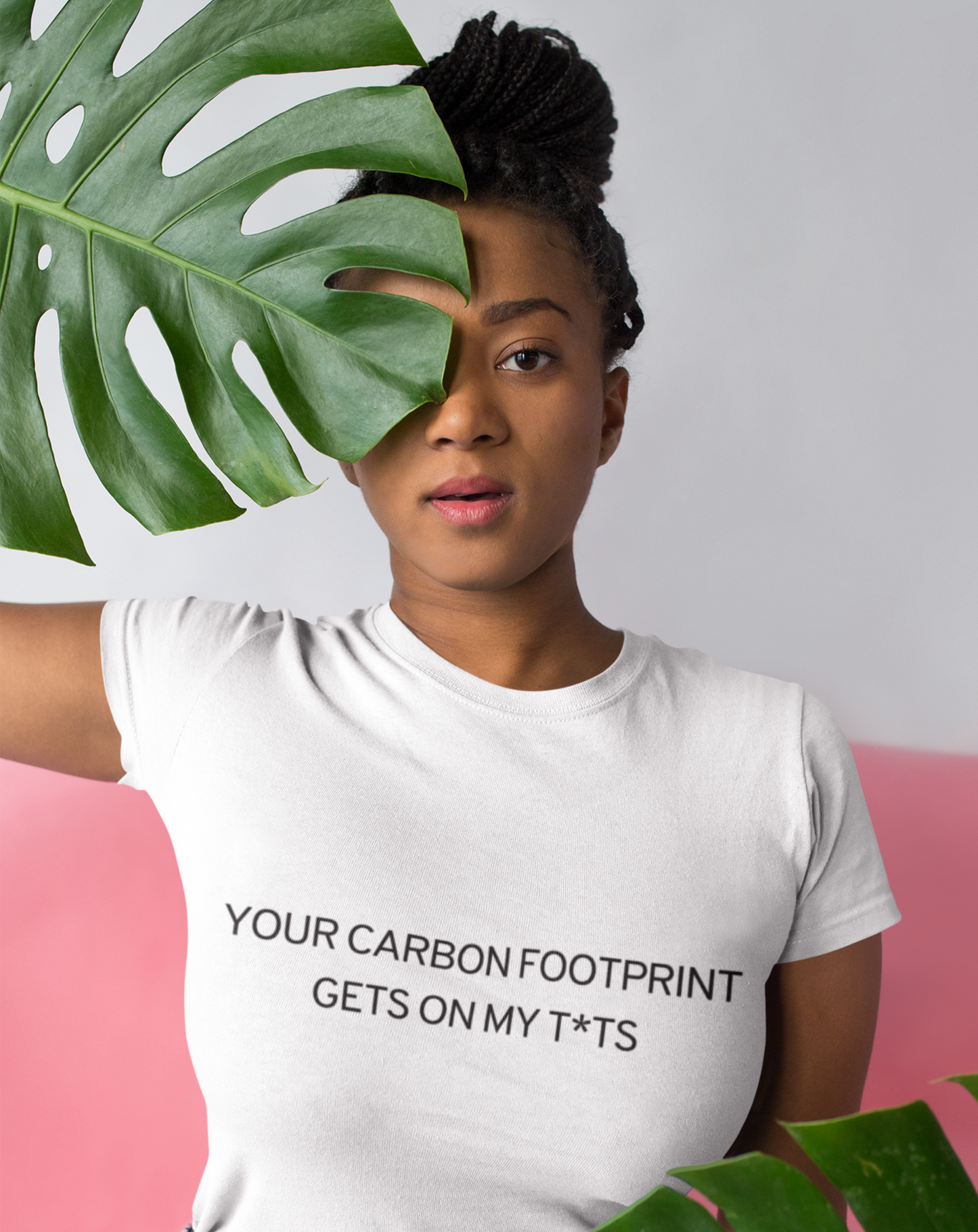 'Your carbon footprint...' climate change organic cotton t-Shirt, one size