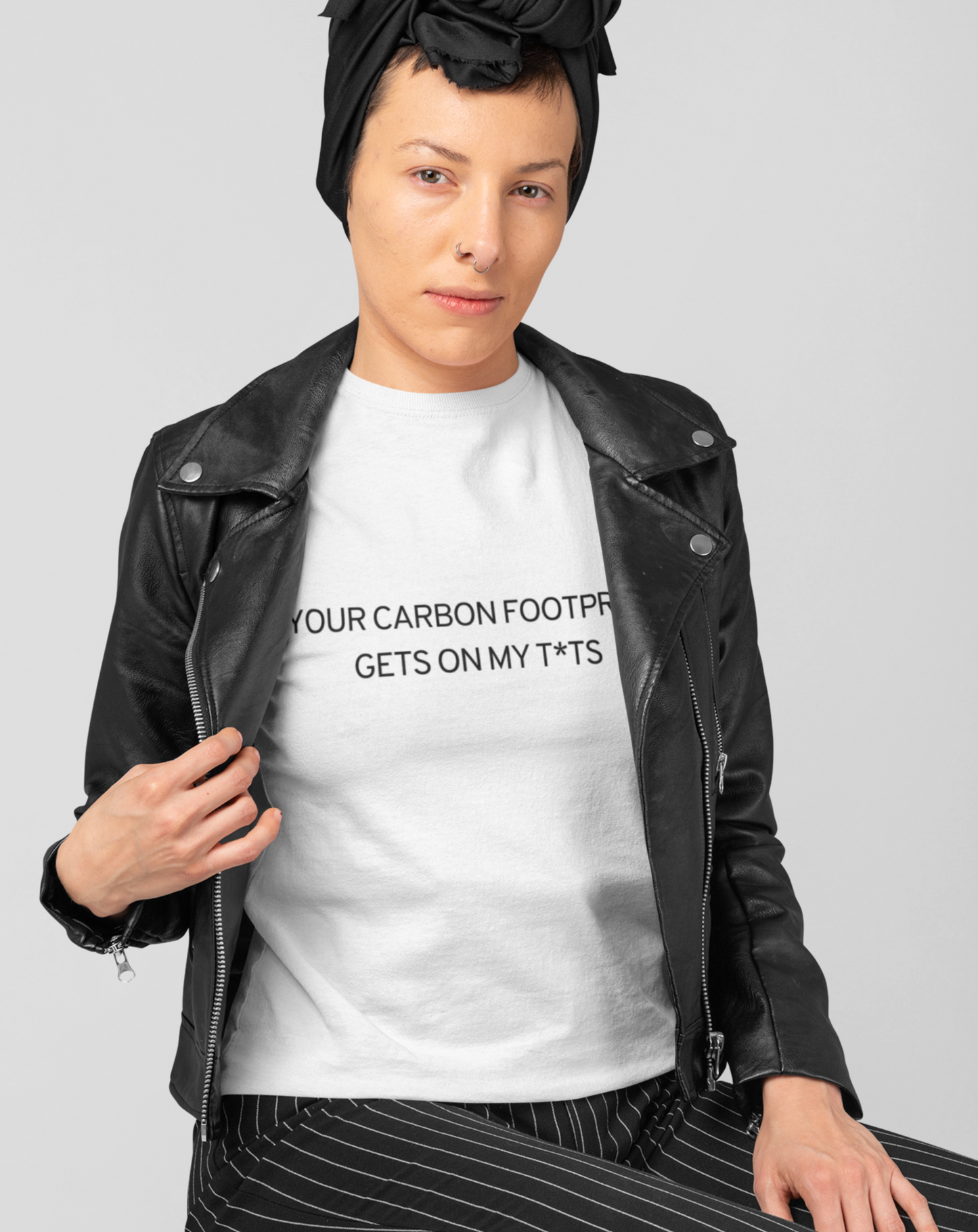 'Your carbon footprint...' climate change organic cotton t-Shirt, one size