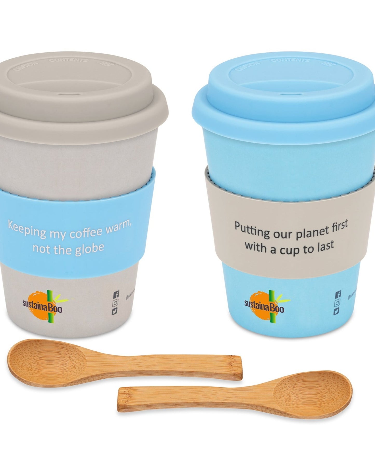 Eight piece reusable coffee cup kit