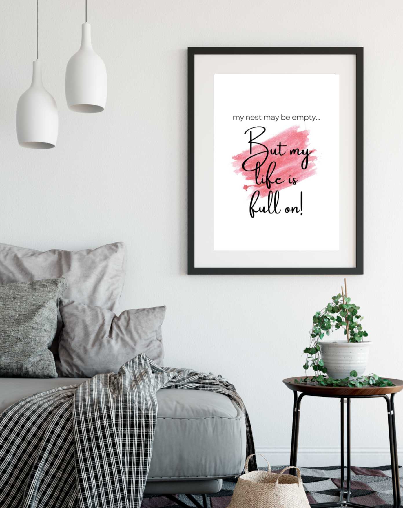 Set of three humorous digital wall art prints for midlife women