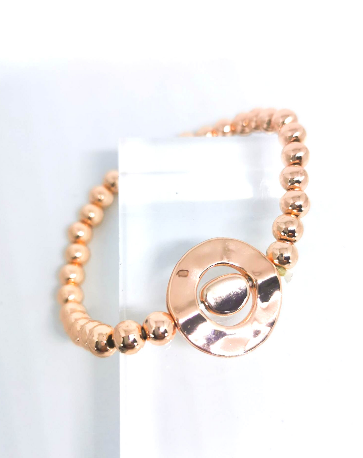 Rose gold tone stretch bracelet