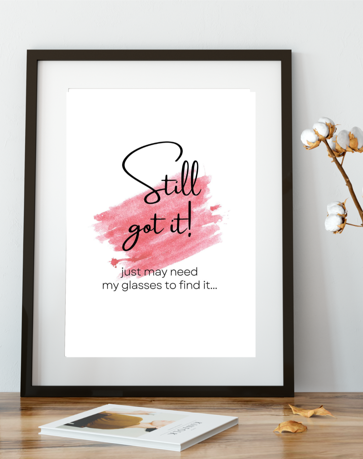 Set of three humorous digital wall art prints for midlife women