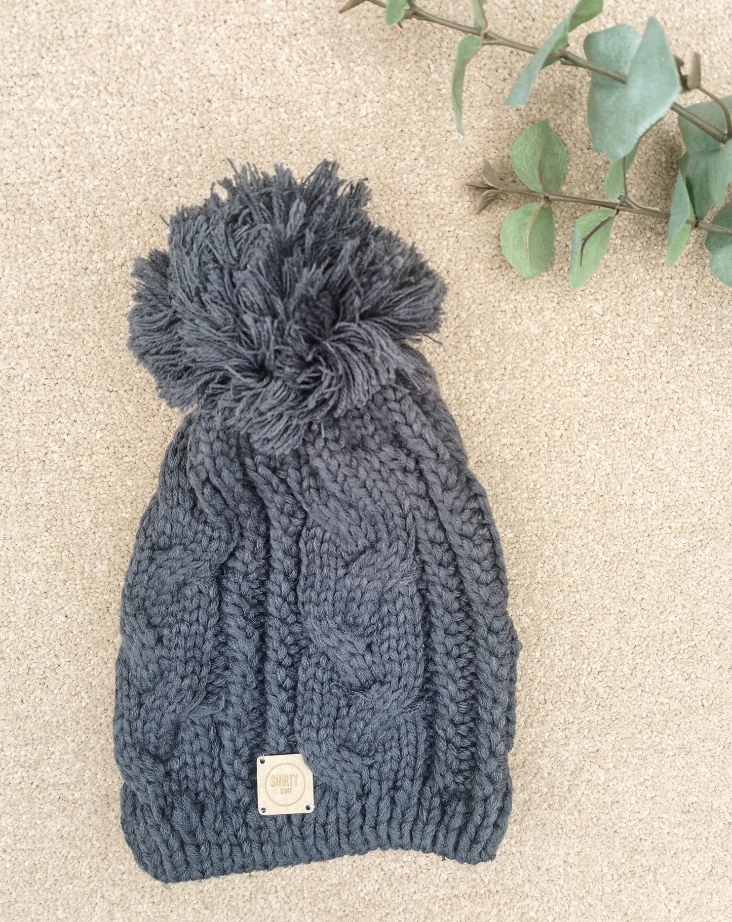 Charcoal Grey Bobble Hat