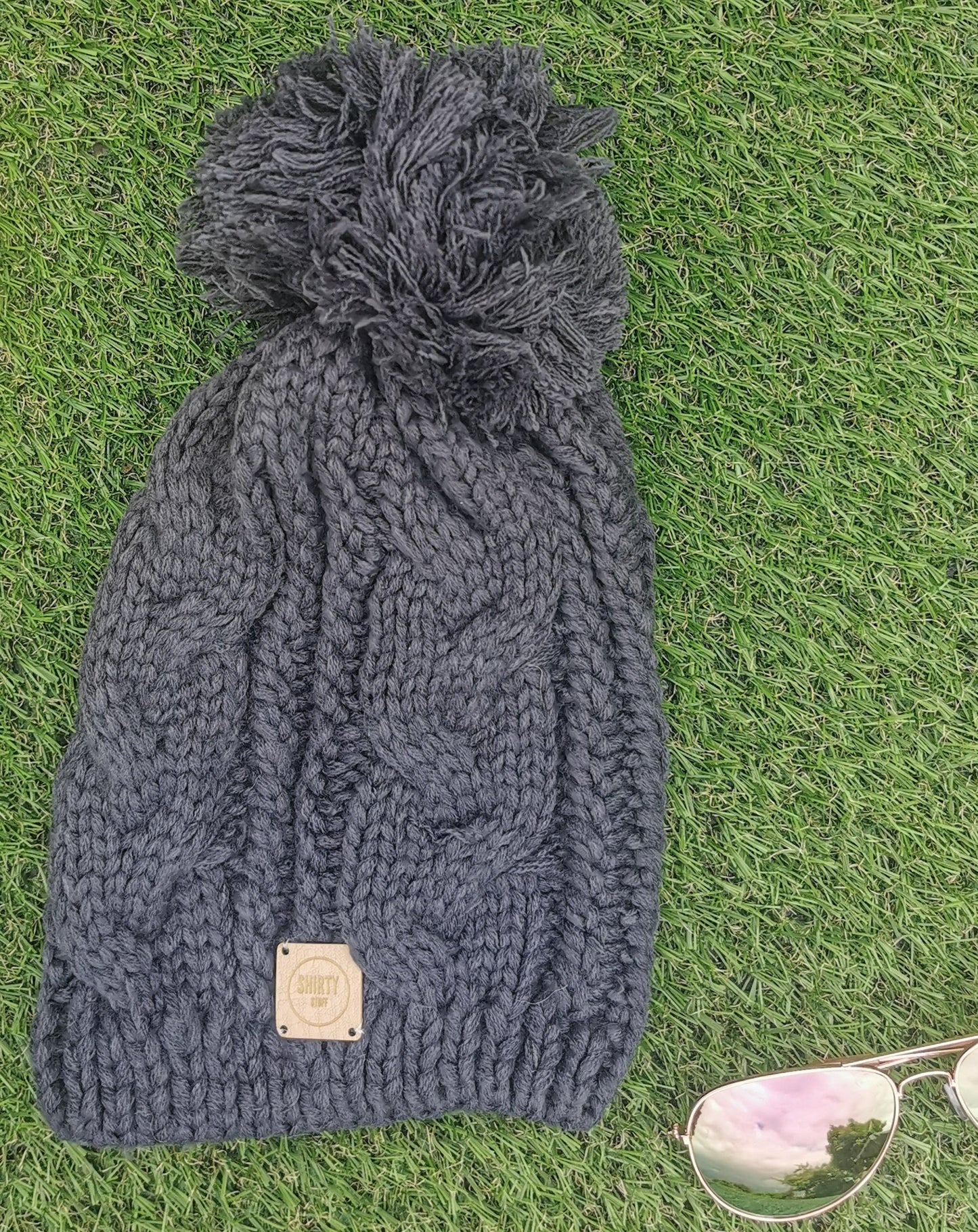 Charcoal Grey Bobble Hat