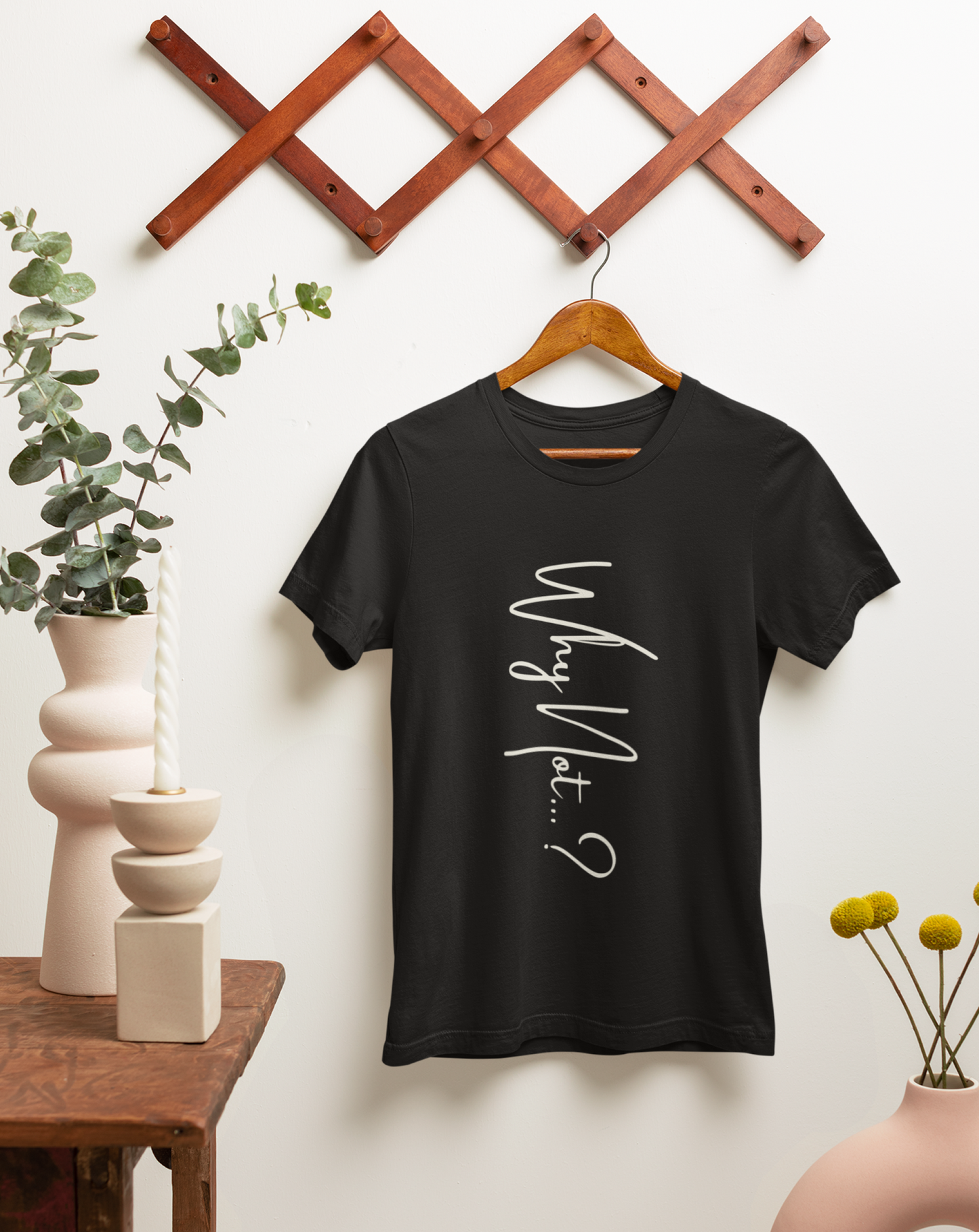 'Why Not?' organic cotton t-shirt.  Small through to 2XL