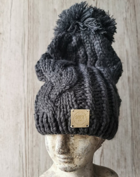 Charcoal Grey Bobble Hat