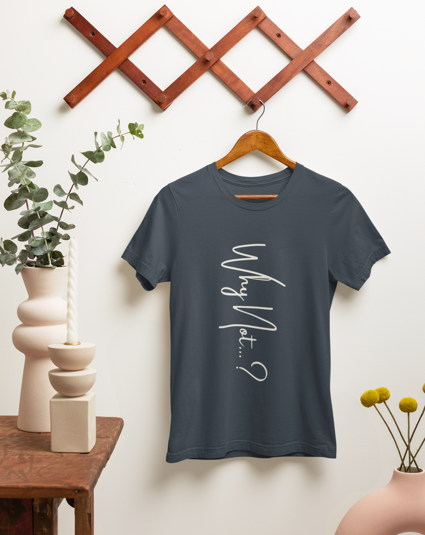 'Why Not?' organic cotton t-shirt.  Small through to 2XL