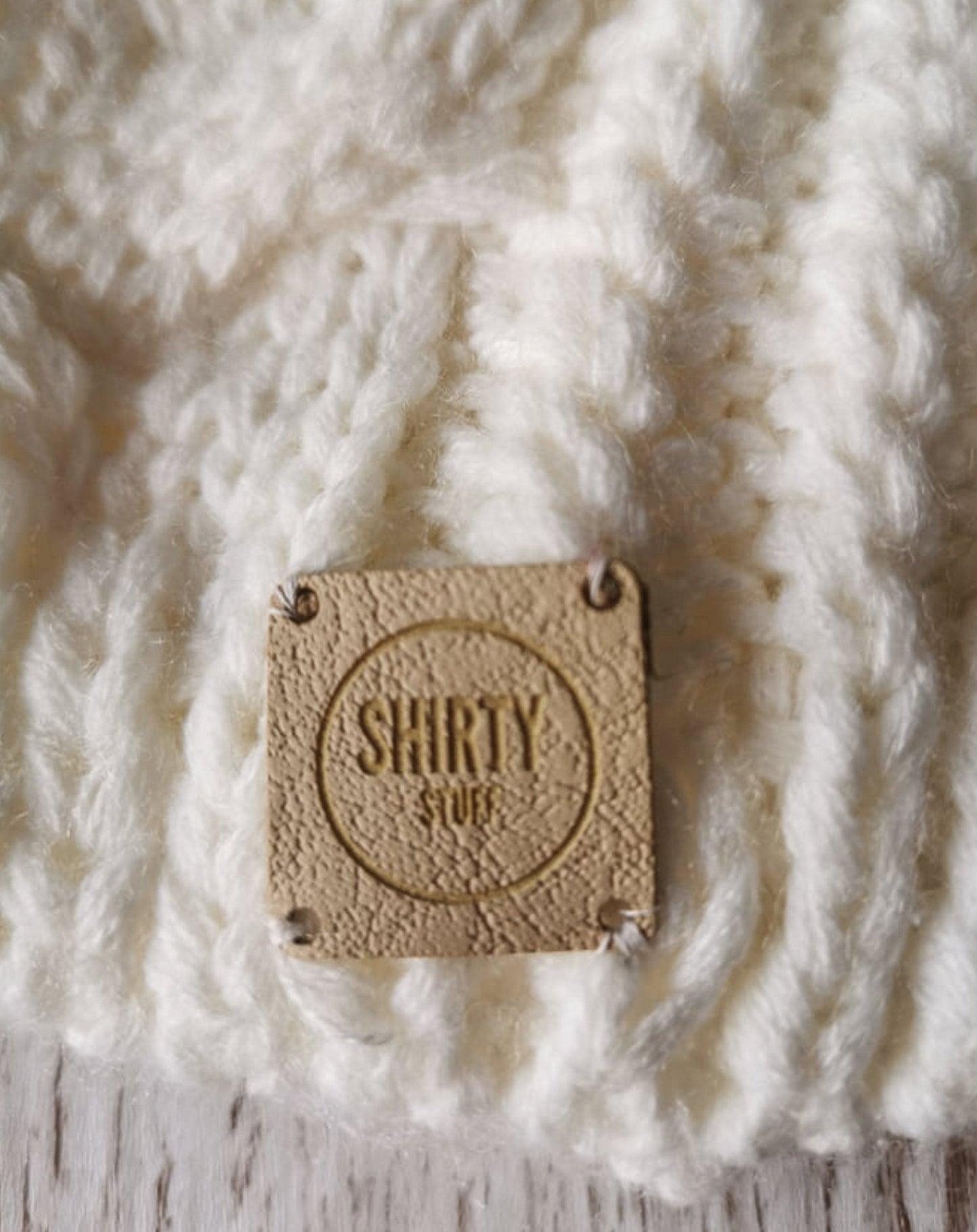 Chunky knit ivory pompom knitted hat