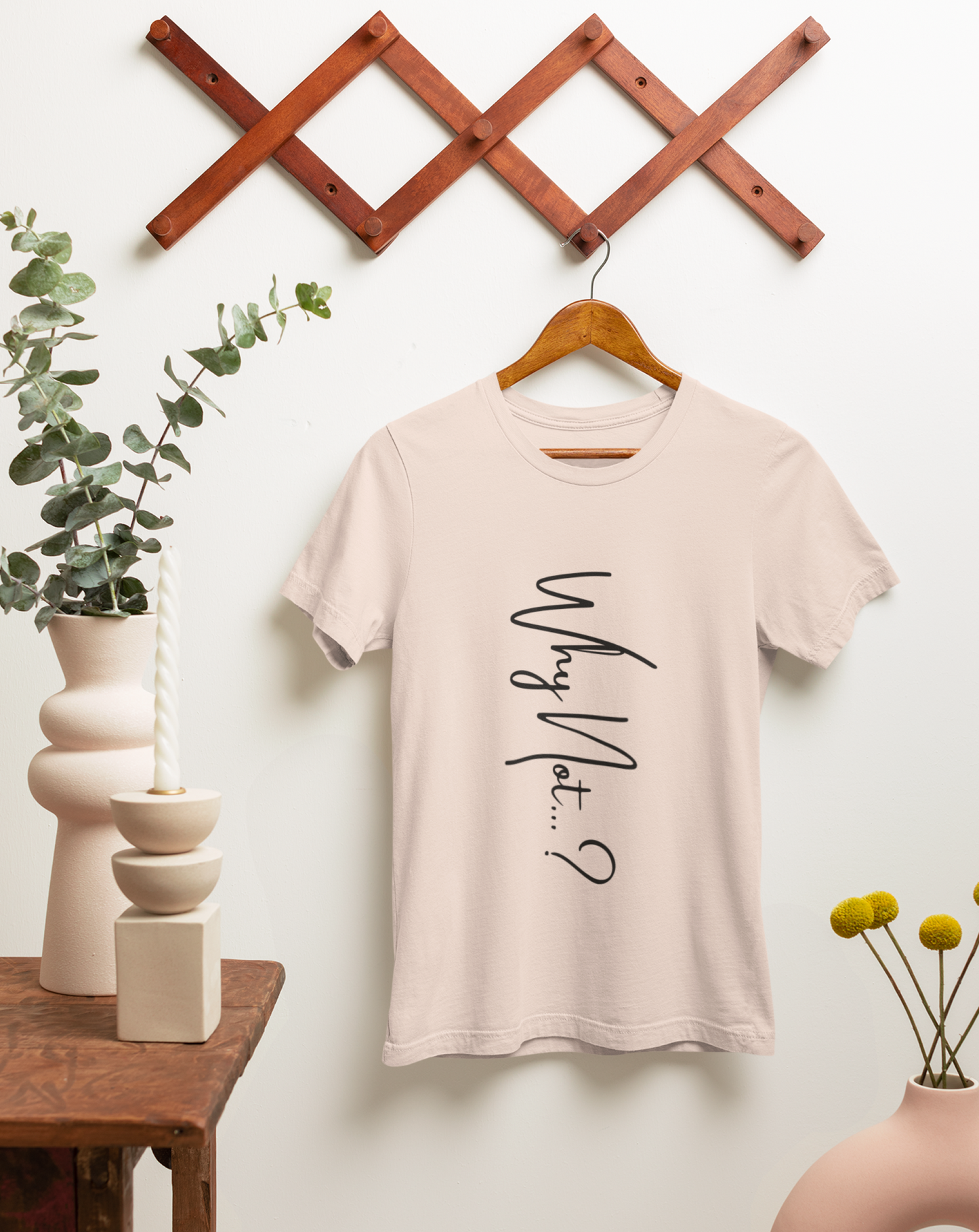 'Why not?' woman's organic cotton t-shirt.  Small through to plus-size