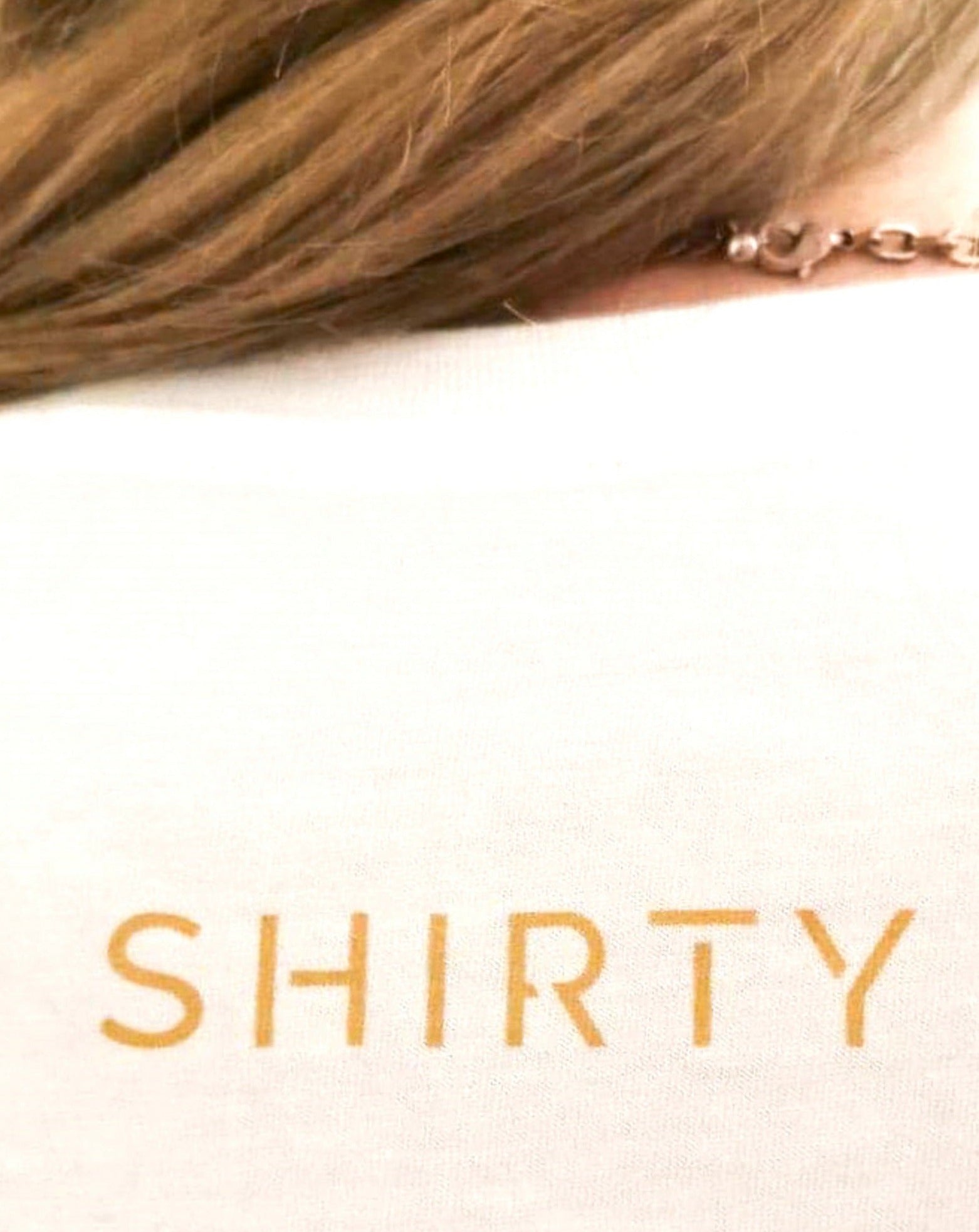 White organic cotton t-shirt with Shirty label back view