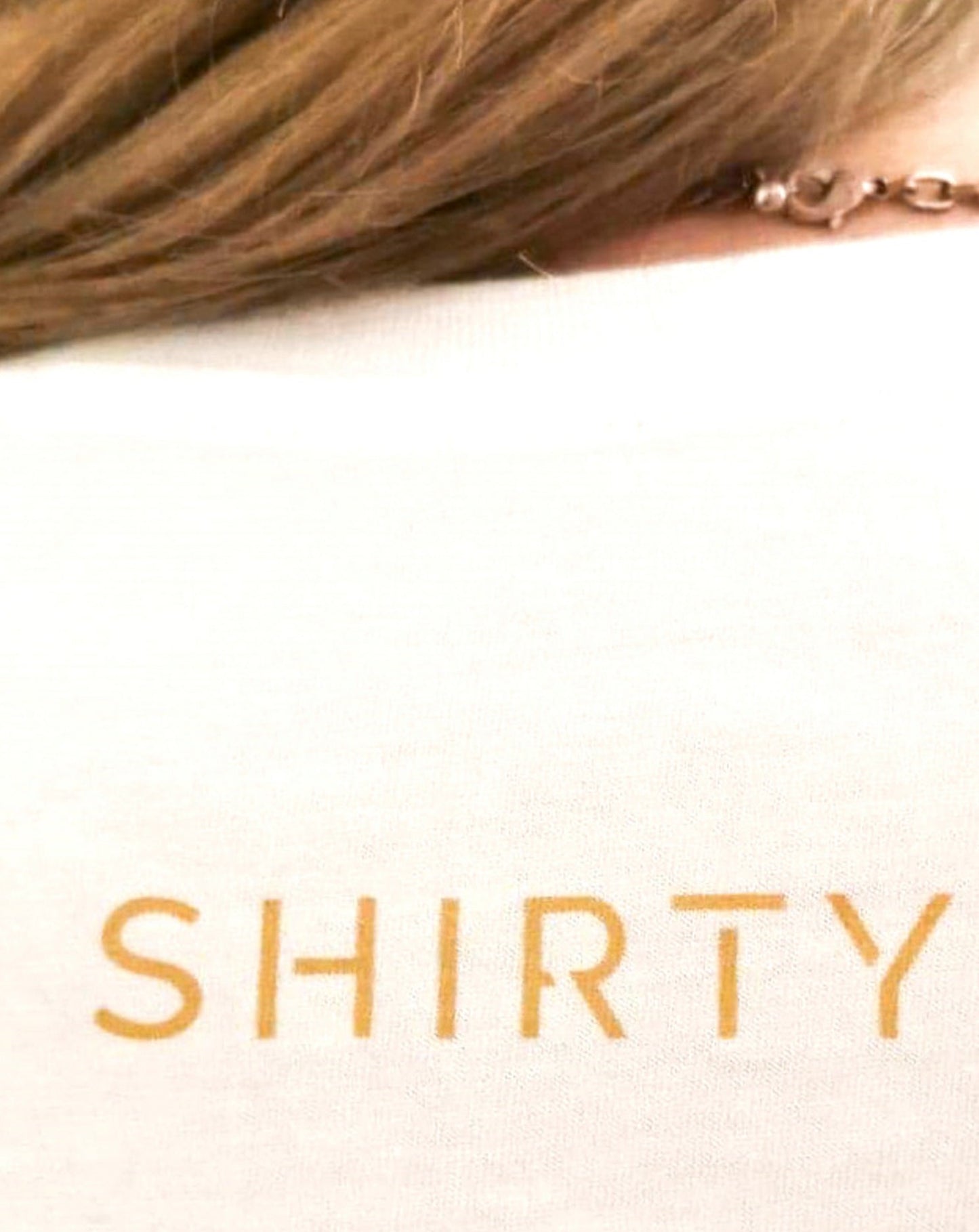 White organic cotton t-shirt with Shirty label back view