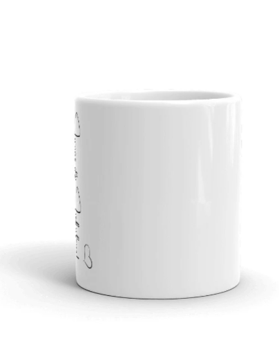 Fierce and fabulous white ceramic mug - comes in two sizes