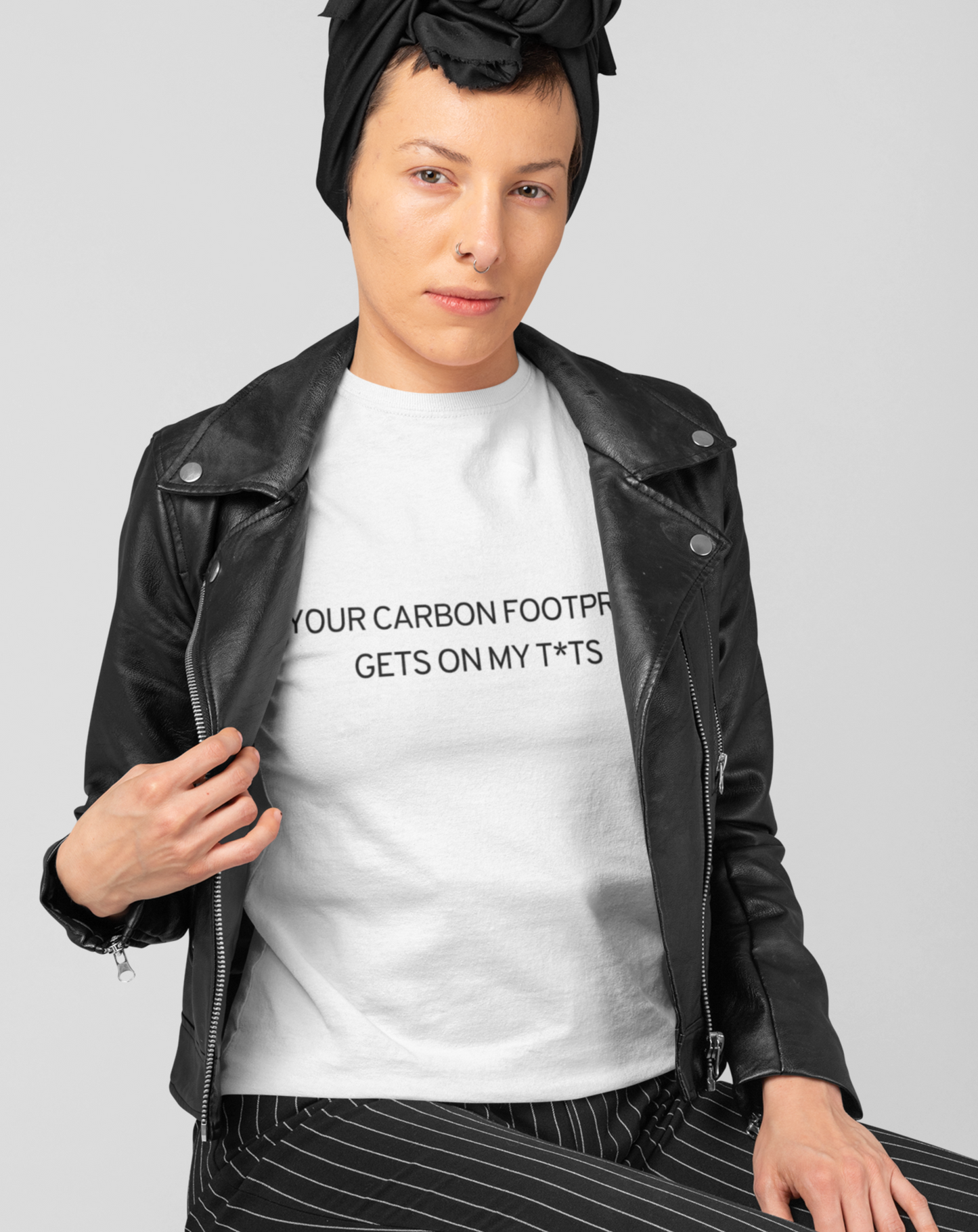 'Your carbon footprint...' climate change organic cotton t-Shirt,  one size